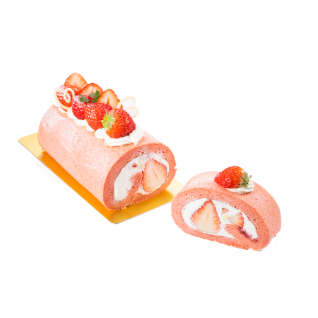 苺のロールケーキ